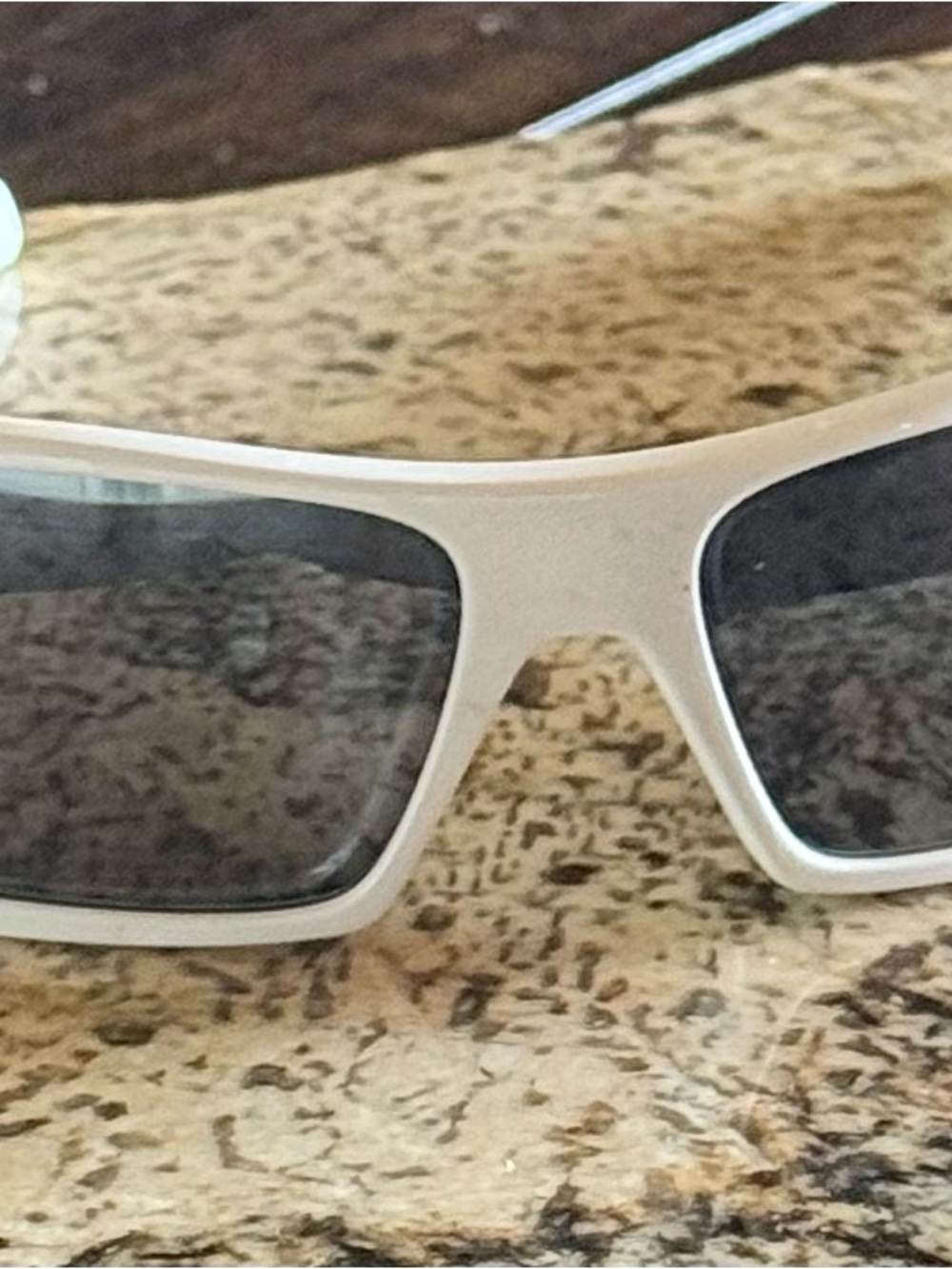 White Oakley Gascan Sunglasses